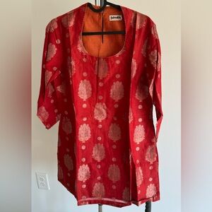Brand new Fabindia brocade silk Short kurta